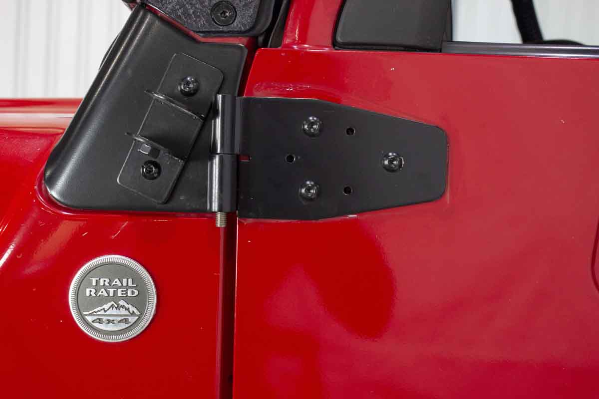 Kentrol 50719 Door Hinge Set 4 Piece for 2003-2006 Jeep Wrangler TJ LJ - Powdercoat Black