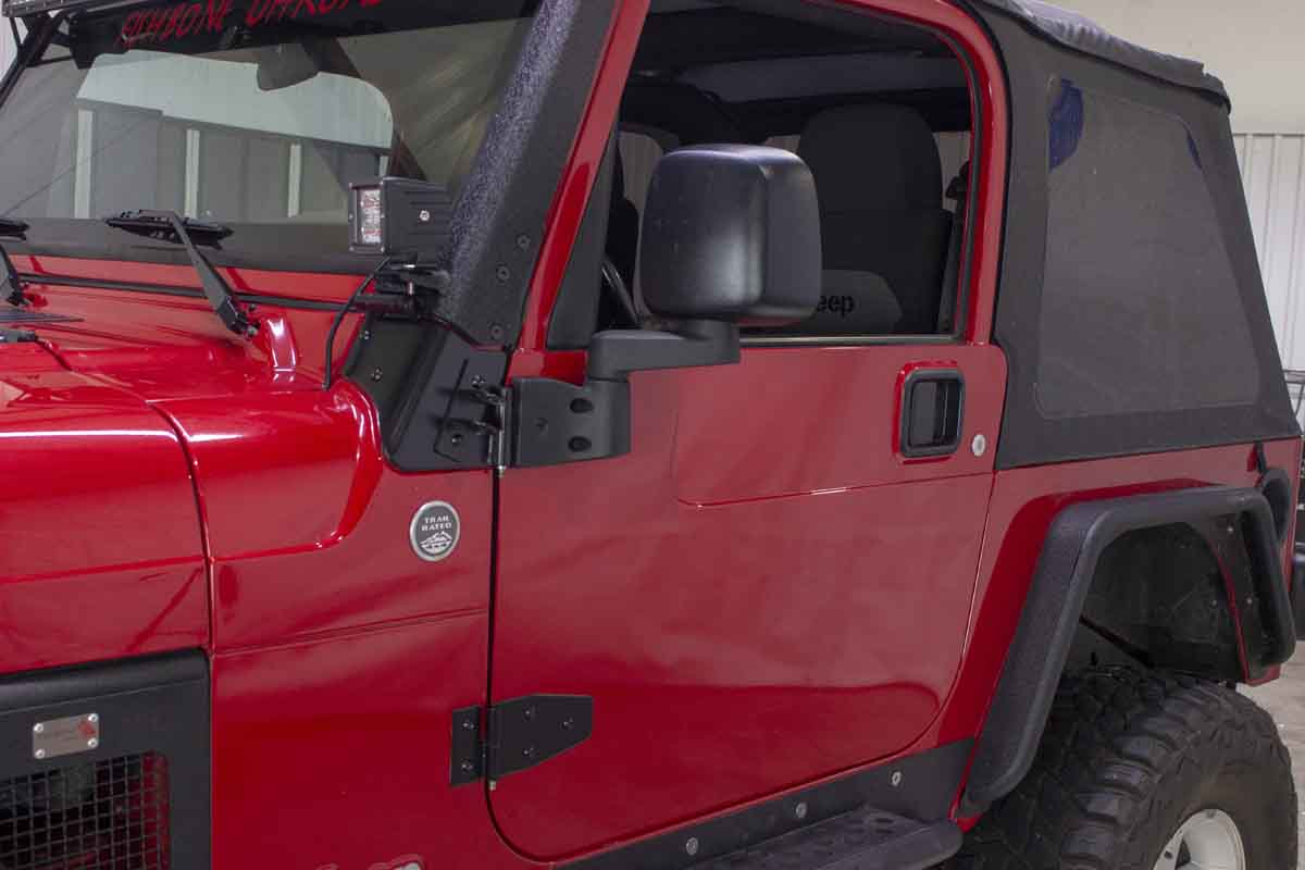 Kentrol 50719 Door Hinge Set 4 Piece for 2003-2006 Jeep Wrangler TJ LJ - Powdercoat Black