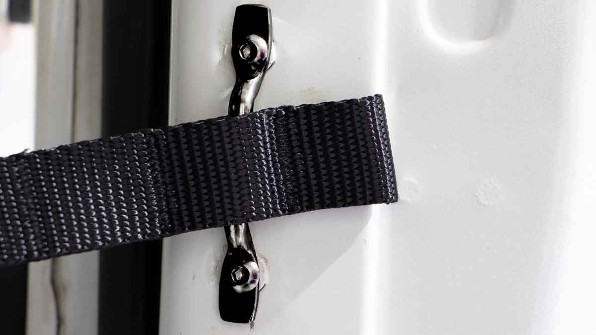 Kentrol 50725 Door Strap Kit Stainless for 1976-1995 Jeep CJ Wrangler YJ - Powdercoat Black