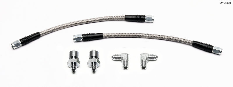 Wilwood GM 1500/2500 Rear (w/13in Rotor) 10in OAL Flexline Brake Hose w/Fittings - #220-8999