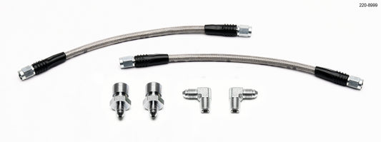 Wilwood GM 1500/2500 Rear (w/13in Rotor) 10in OAL Flexline Brake Hose w/Fittings - #220-8999