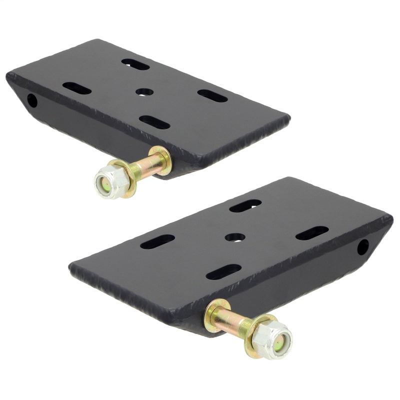 RockJock Heavy Duty Spring Plates with Shock Mounts (2 1/2in Wide Springs)