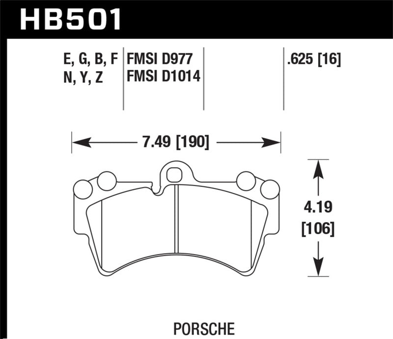 Hawk Performance HB501F.625 HPS Performance Street Brake Pads