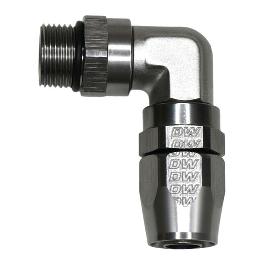 DeatschWerks 10AN ORB Female Swivel 90-Degree Hose End CPE - DW Titanium