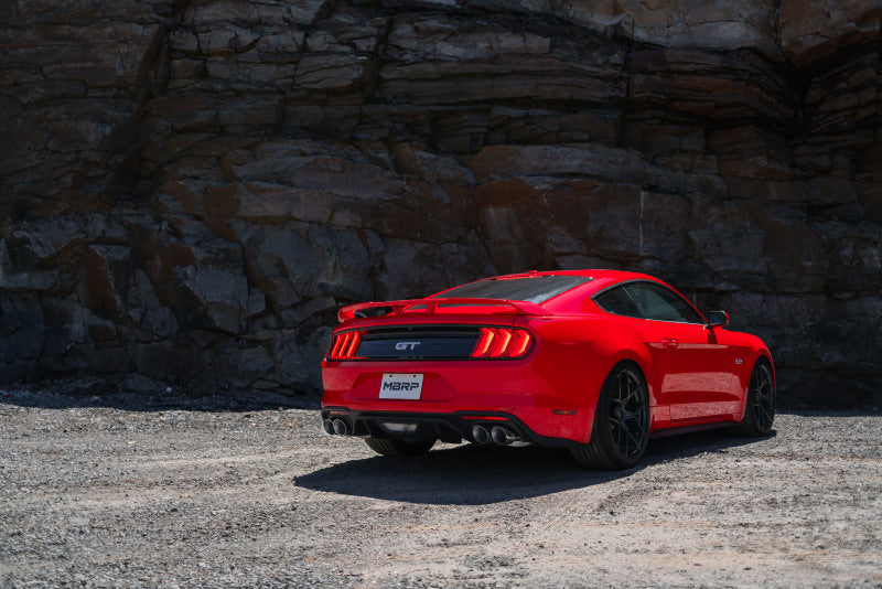 MBRP Ford Mustang GT 5L T304 3in Cat-Back w/4in Quad Carbon Fiber Tips