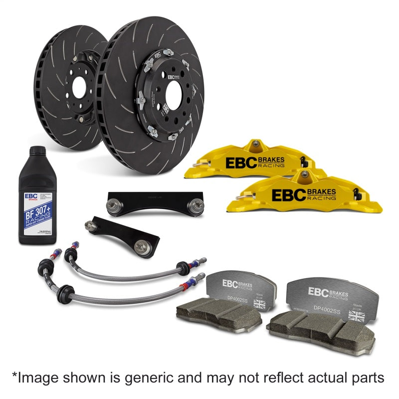 EBC Racing 12-21 Subaru BRZ/Toyota GT86 Yellow Apollo-4 Calipers 330mm Rotors Front Big Brake Kit BBK031YEL-1