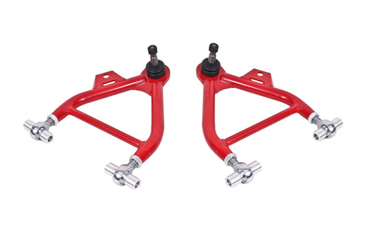 BMR 79-93 Fox Mustang Lower A-Arms (Coilover Only) with Adj. Rod End and Tall Ball Joint - Red