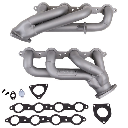 BBK Performance 4006 Shorty Headers 1-3/4 Titanium Ceramic for 2001-2013 Chevrolet, GMC and Cadillac 1500 Trucks and SUVs (6.0L)