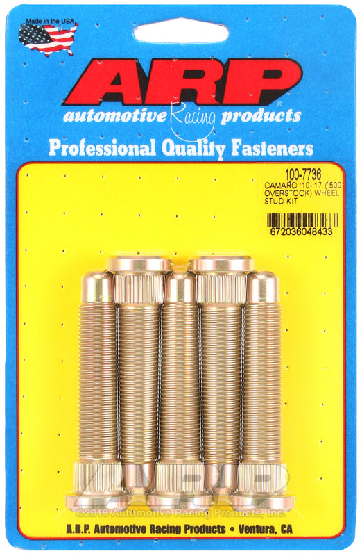 ARP 100-7736 for 15-17 Chevy Camaro M14 .500in Over Stock Length Wheel Stud Kit