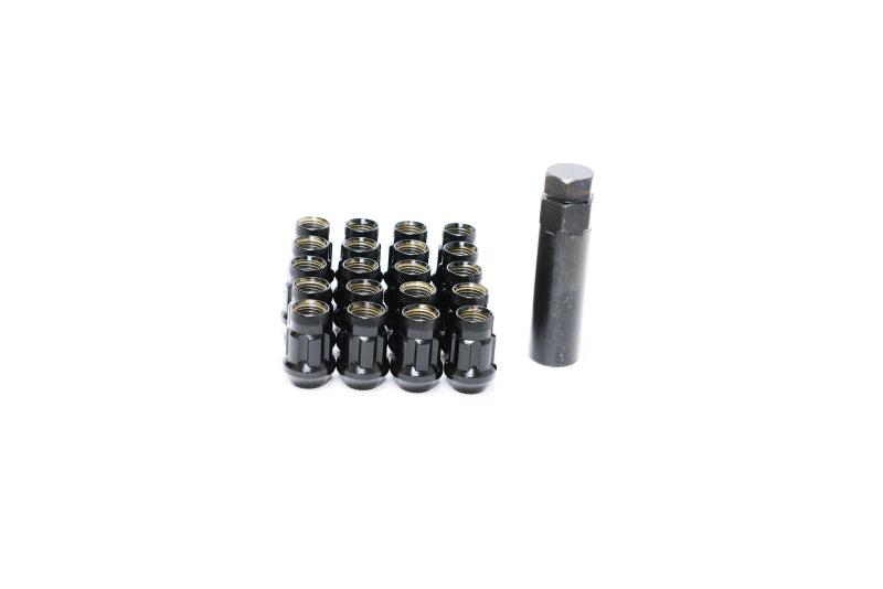Wheel Mate HR3805BR Muteki HR38 Open End Lug Nuts Black Chrome with Red Ring M12x1.25