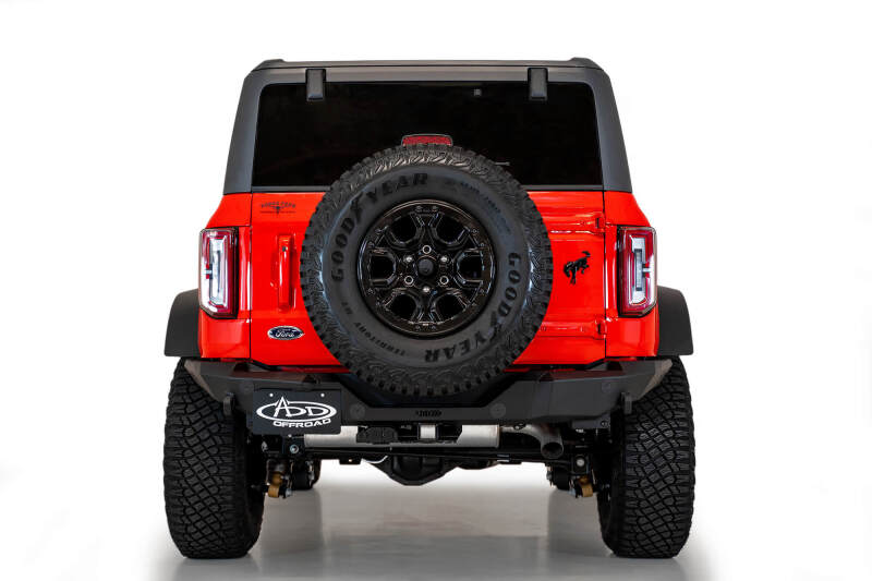 Addictive Desert Designs for 2021+ Ford Bronco Rock Fighter Rear Bumper - Hammer Black