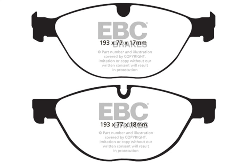 EBC 10-15 Jaguar XF 5.0 Supercharged (470) Yellowstuff Front Brake Pads DP42076R