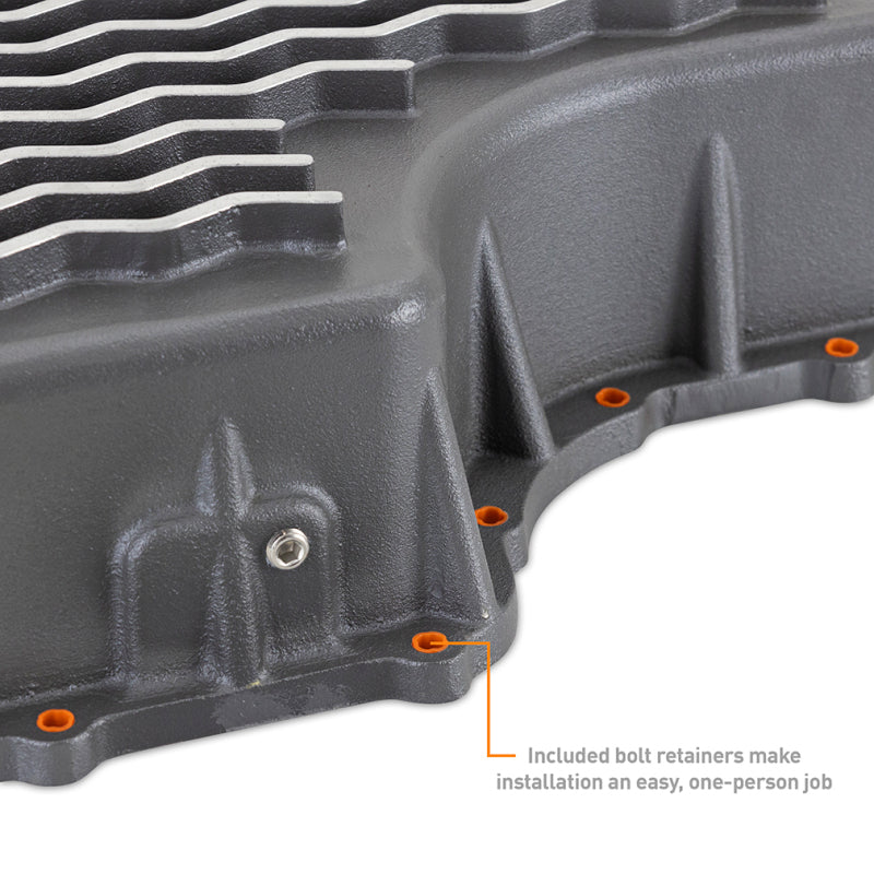 Mishimoto 2011+ Powerstroke 6R140 Transmission Pan - Cast - GR - #MMTP-F2D-11