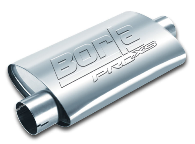 Borla 400484 ProXS Muffler 2.5 in Center In / Offset Out Oval 19 in Body Notched