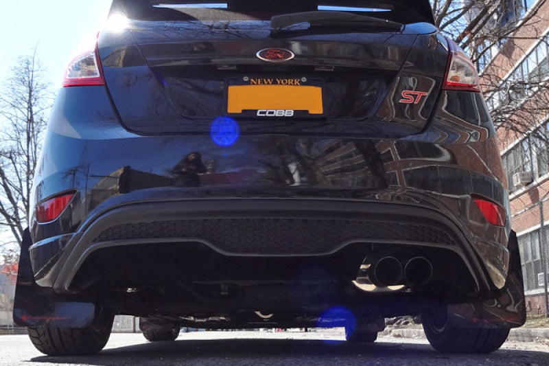 Rally Armor UR Mud Flaps - 2014-2019 Ford Fiesta - Red/White Logo - #MF29-UR-RD/WH