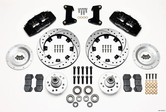 Wilwood Dynapro 6 Front Hub Kit 12.19in Drilled 74-80 Pinto/Mustang II Disc Spindle only - #140-10742-D