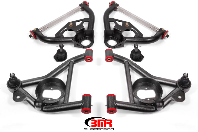 BMR 1978-1987 G-Body Upper And Lower A-Arm Kit - Black Hammertone