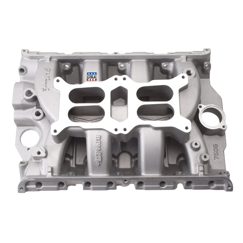 Edelbrock 7505 Intake Manifold Ford Performer RPM Dual Quad Fe