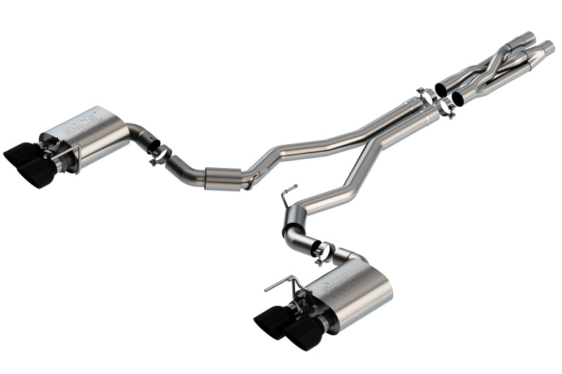 Borla 140837BC 2020 Ford GT500 5.2L AT 3in ATAK CatBack Exhaust w/ Black Chrome Tips - #140837BC