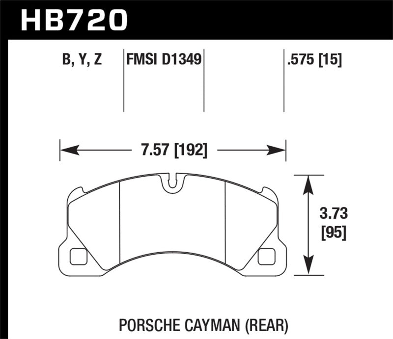 Hawk Performance HB720Y.575 LTS Light Truck and SUV Street Brake Pads
