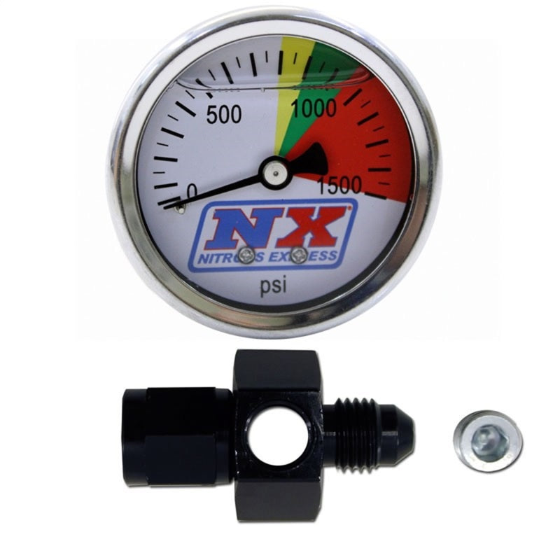 Nitrous Express N2O Flo-Thru Pressure Gauge (0-1500 PSI) 4AN 15509