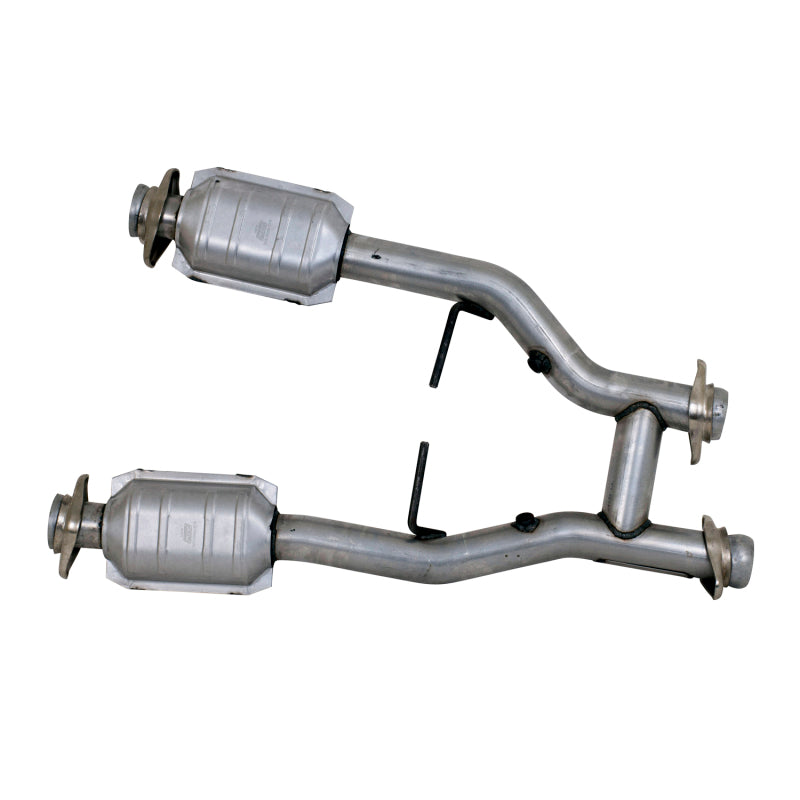 BBK Performance 1538 Short Mid H-Pipe with Catalytic Converters (2-1/2 in) for 1996-2004 Ford Mustang GT Cobra 4.6L
