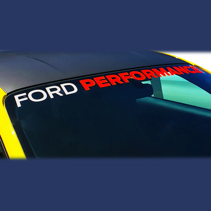 Ford Racing for 2015-2017 Mustang Windshield Banner Ford Performance - White / Red