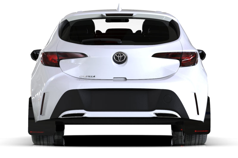 Rally Armor UR Mud Flaps - 2019-2026 Toyota Corolla - Black/White Logo - #MF67-UR-BLK/WH