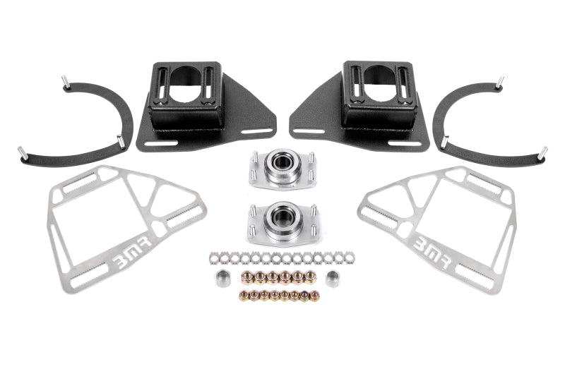 BMR Suspension 1982-1992 Chevy Camaro Caster/Camber Plates with Lockout Plates - Black Hammertone