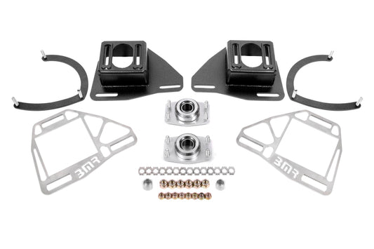 BMR Suspension 1982-1992 Chevy Camaro Caster/Camber Plates with Lockout Plates - Black Hammertone