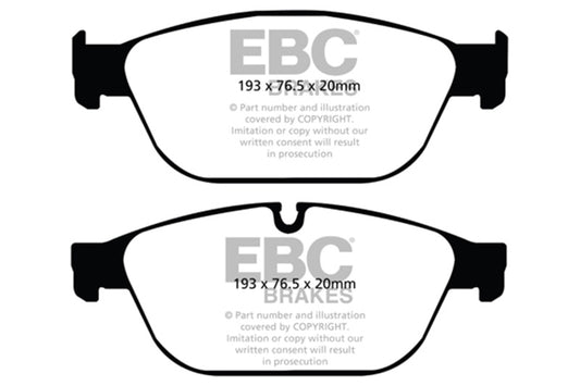 EBC 11-12 Audi A8 Quattro 3.0 Supercharged Redstuff Front Brake Pads DP32087C