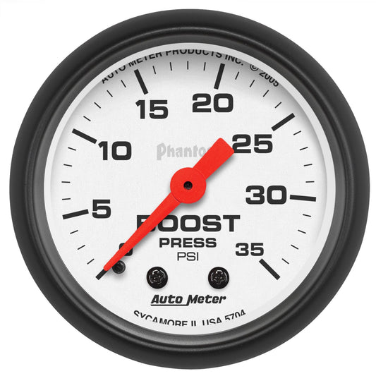AutoMeter 5704 Phantom 52mm 35 PSI Mechanical Boost Gauge