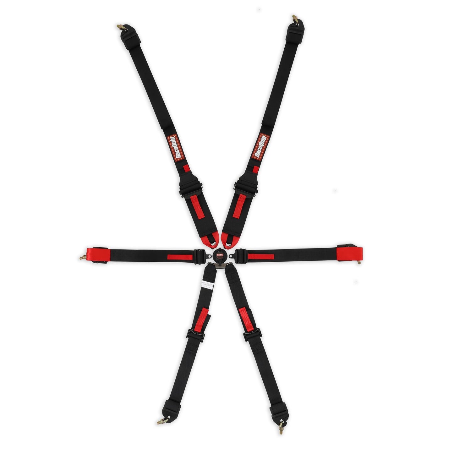 RaceQuip 855005 Black FIA Camlock 6-Point 2in Pull Down Lap Frontal Head Restraint