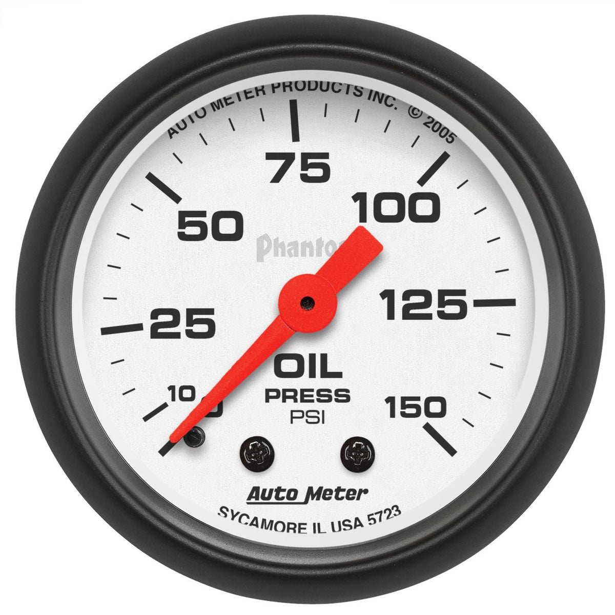 AutoMeter 5723 Phantom 52mm 150 PSI Mechanical Oil Pressure Gauge
