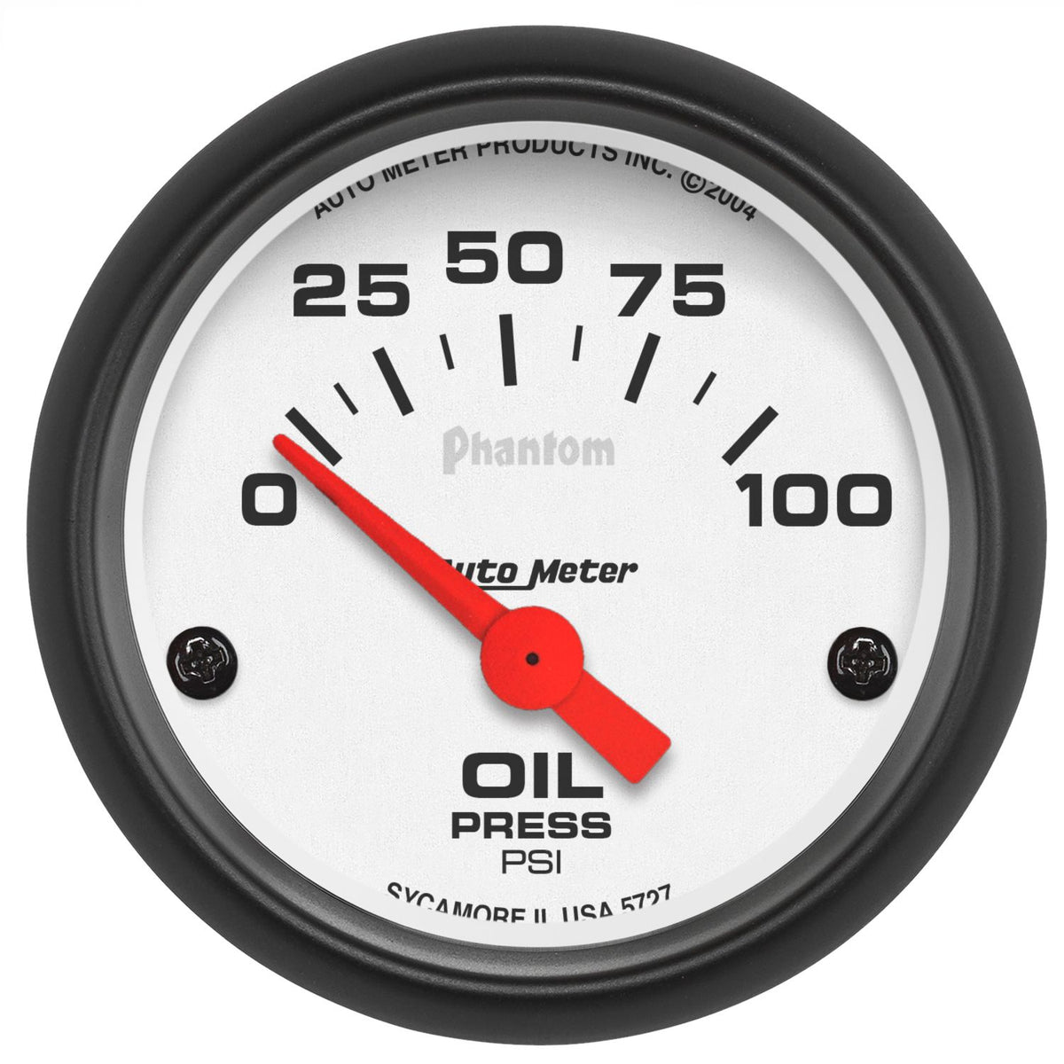 AutoMeter 5727 Phantom 52mm 0-100 PSI Electric Oil Pressure Gauge