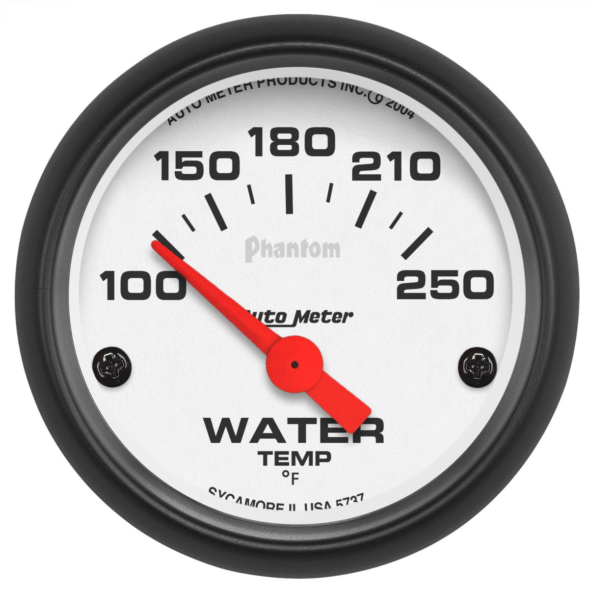 AutoMeter 5737 Phantom 52mm 100-250 Degrees F Electronic Water Temperature Gauge