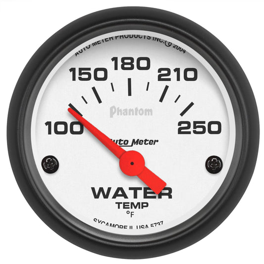 AutoMeter 5737 Phantom 52mm 100-250 Degrees F Electronic Water Temperature Gauge