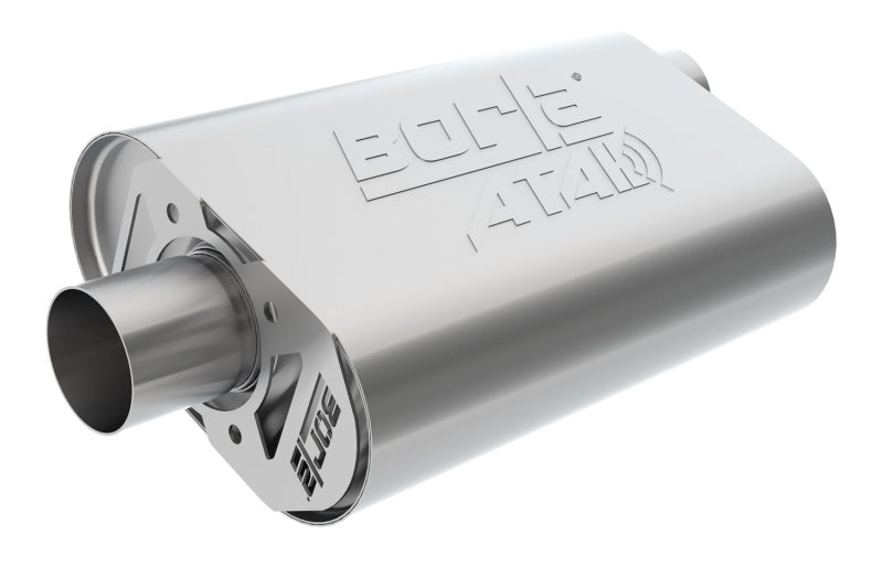 Borla 400941 CrateMuffler Big Block Mopar 383/413/426/440 2.5in Offset/Center 14inx4.35inx9in Oval Muffler - #400941