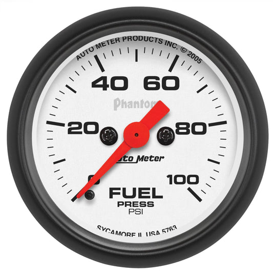AutoMeter 5763 Phantom 52mm 0-100 PSI Fuel Pressure Gauge