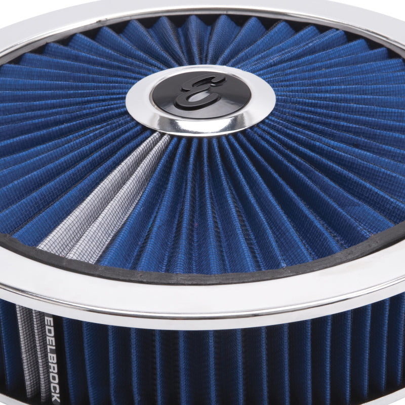 Edelbrock 43661 Air Cleaner Pro-Flo High-Flow Series Round Filtered Top 14 in Diameter x 3.125