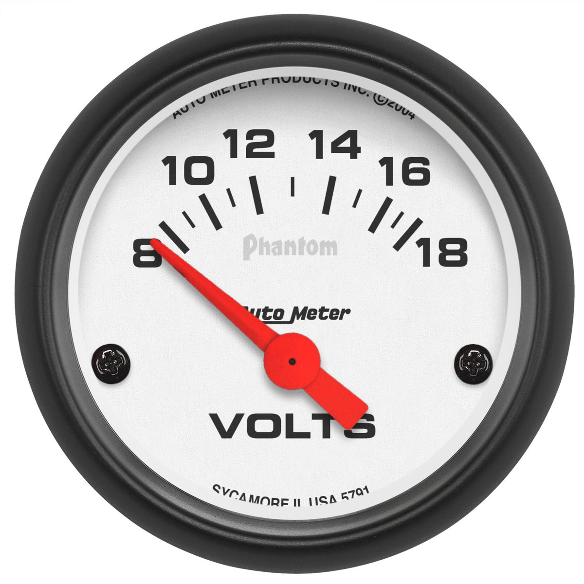 AutoMeter 5791 Phantom 52mm 8-18V Electronic Voltmeter Gauge