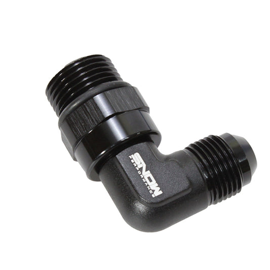 Snow Performance SNF-60189 -10 ORB to -8AN 90 Degree Swivel Fitting (Black)