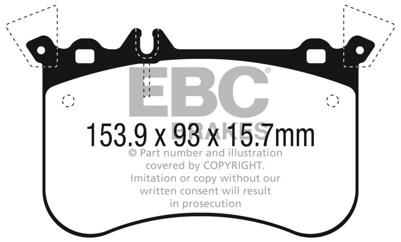 EBC 14-18 Mercedes CLA45 AMG w/13.8in Front Rotors Yellowstuff Front Brake Pads DP42311R