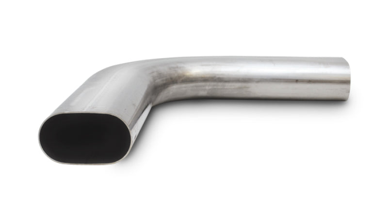 Vibrant 3in Oval (Nominal Size) T304 SS 90 deg Mandrel Bend 6in x 6in leg