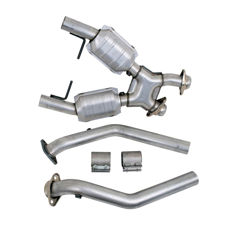 BBK Performance 1666 High Flow X-Pipe with Catalytic Converters (2-1/2 in) for 1996-1998 Ford Mustang GT 4.6L