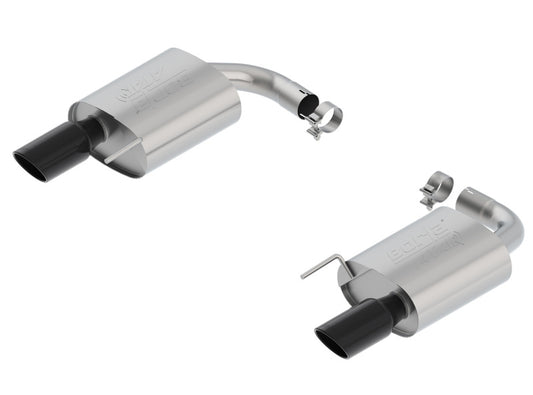 Borla 11895BC Atak S Rear Section 15-17 Ford Mustang GT 5.0L V8 MT/AT 2.5in pipe 4in tip (Black Chrome) - #11895BC