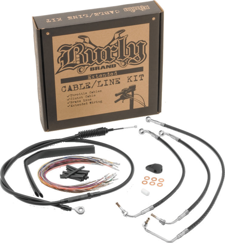 Burly Brand B30-1101 Control Kit 15 in Black for 2008-2013 Harley-Davidson Touring