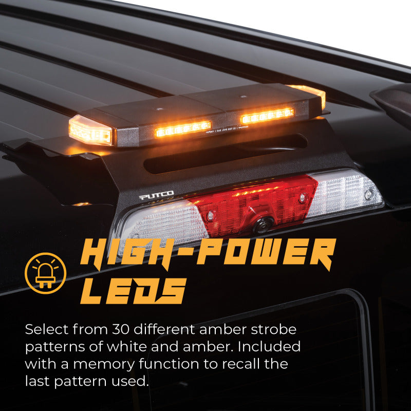 Putco for Universal 48in Tri Color Hornet Light (Amber/Blue/White) - LED Stealth Rooftop Strobe Bar