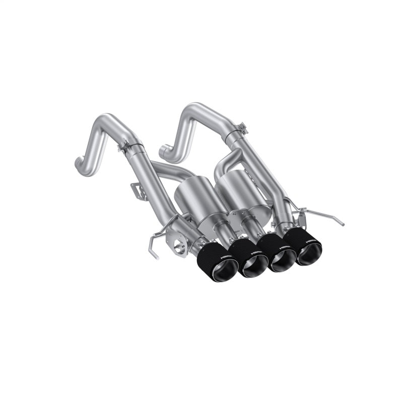 MBRP Corvette T304SS 3in Cat-Back Dual Split with Quad Carbon Fiber Tips