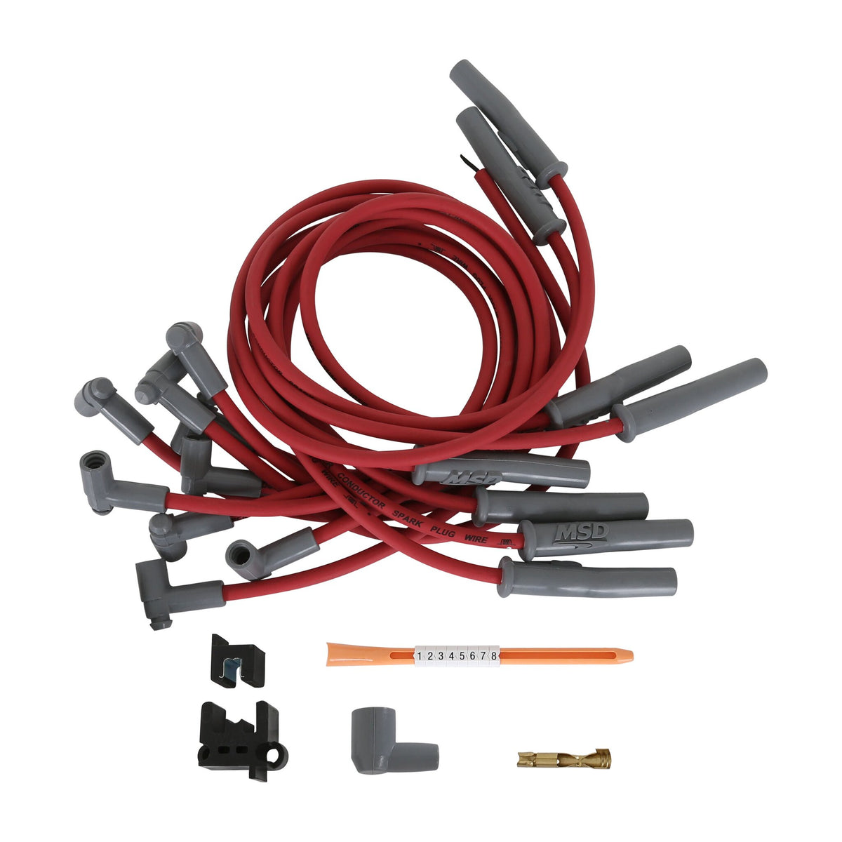 MSD 31779 Super Conductor Spark Plug Wire Set, for Chevy 454 ’75-On HEI